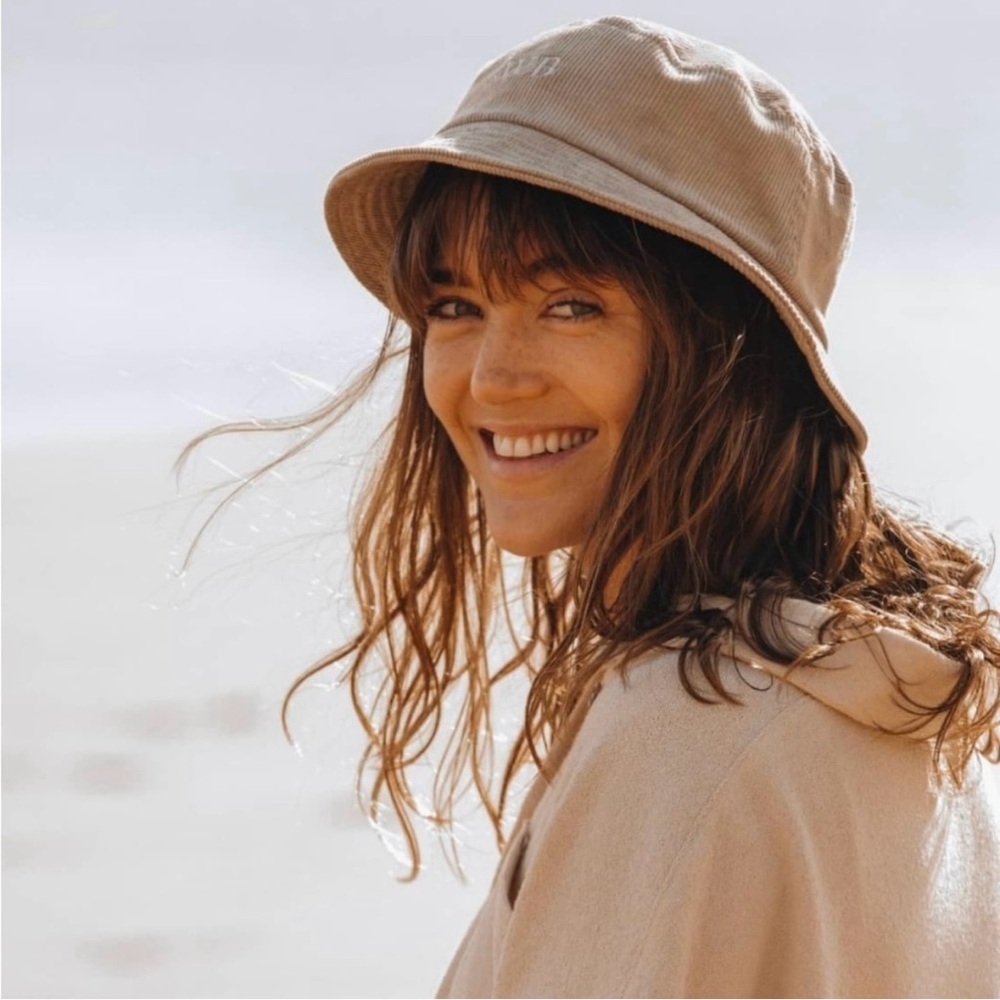 Will + Bear Bucket Hat Perry Corduroy Tan Hemp Cotton Breathable Travel Y2K 90s
